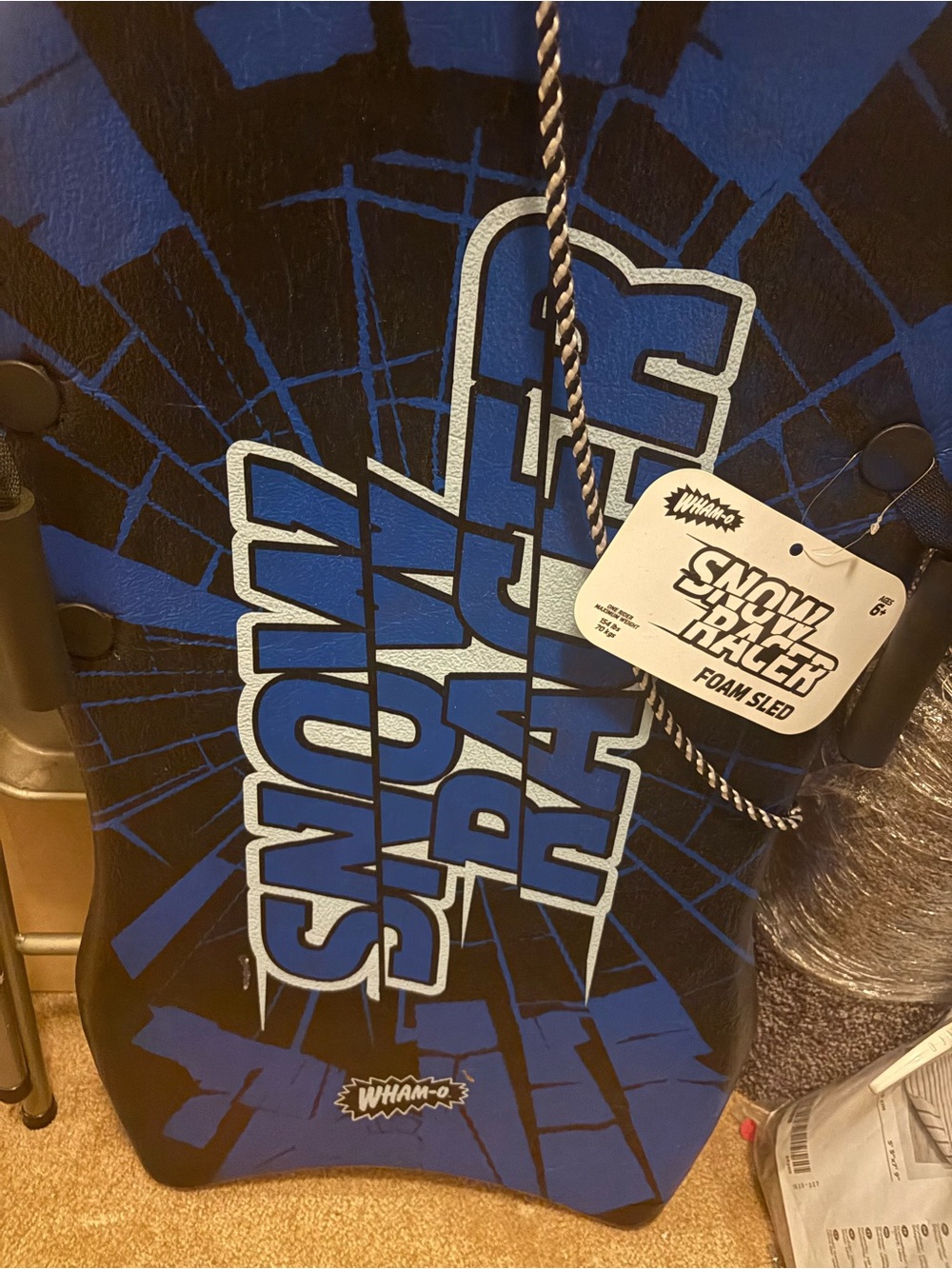 Snow Racer Foam Sled - Blue and Black
